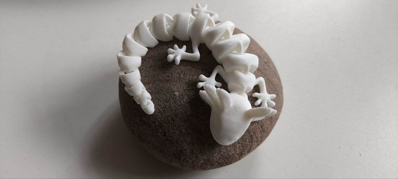 3D gedruckter Gecko (17,5 cm) aus PLA – bewegliche Echse, bemalbar – Bild 5